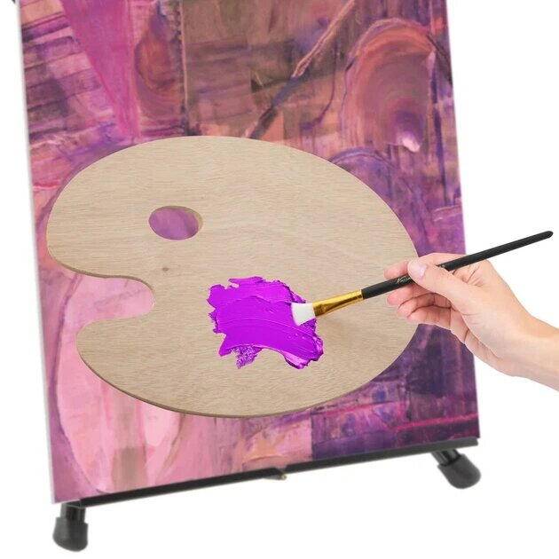PALETA DIN LEMN & 8 PENSULE - NASSAU FINE ART (AR0822/GE)