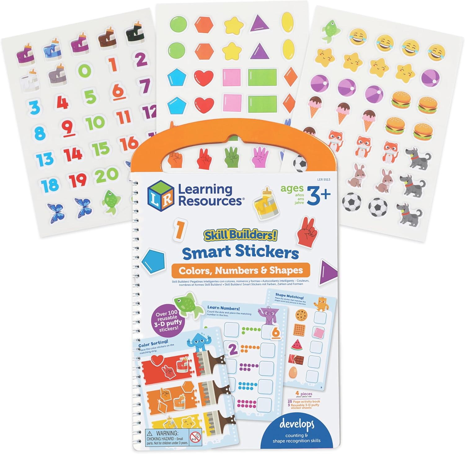 SET ACTIVITATI EDUCATIVE CU ABTIBILDURI - CULORI, NUMERE SI FORME - LEARNING RESOURCES (LER5513)