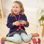 CLIXO® MAGNETIC BUILDING TOY - ITSY FLAMINGO &amp; TURQUOISE (18 PIECES) - CLIXO (CL-ITSY-FT-1)