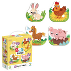 PUZZLE 4 IN 1 - FERMA VESELA ( 2, 3, 4 PIESE) - DODO (DO300686)