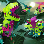 CLIXO® JOC MAGNETIC DE CONSTRUIT - AVENTURI CU DINOZAURI (36 PIESE) - CLIXO (CL-DINO-AD-1)