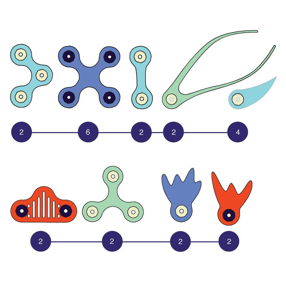 CLIXO® MAGNETIC BUILDING TOY - SEA ANIMALS (24 PIECES) - CLIXO (CL-DSEA-BR-1)