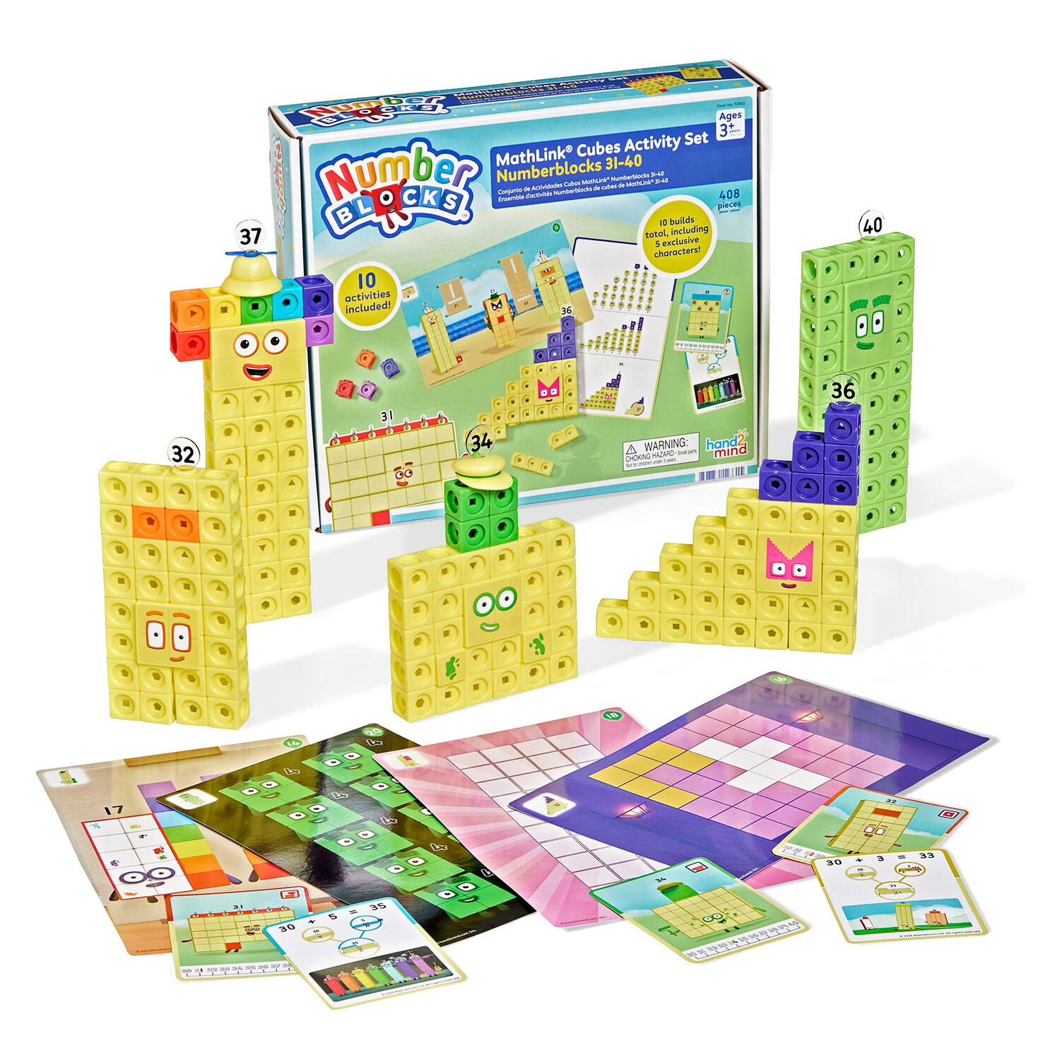 MATHLINK®CUBES NUMBERBLOCKS® IN ENGLEZA SET DE ACTIVITATI DE LA 31-40 - HAND2MIND (HM97850-UK)