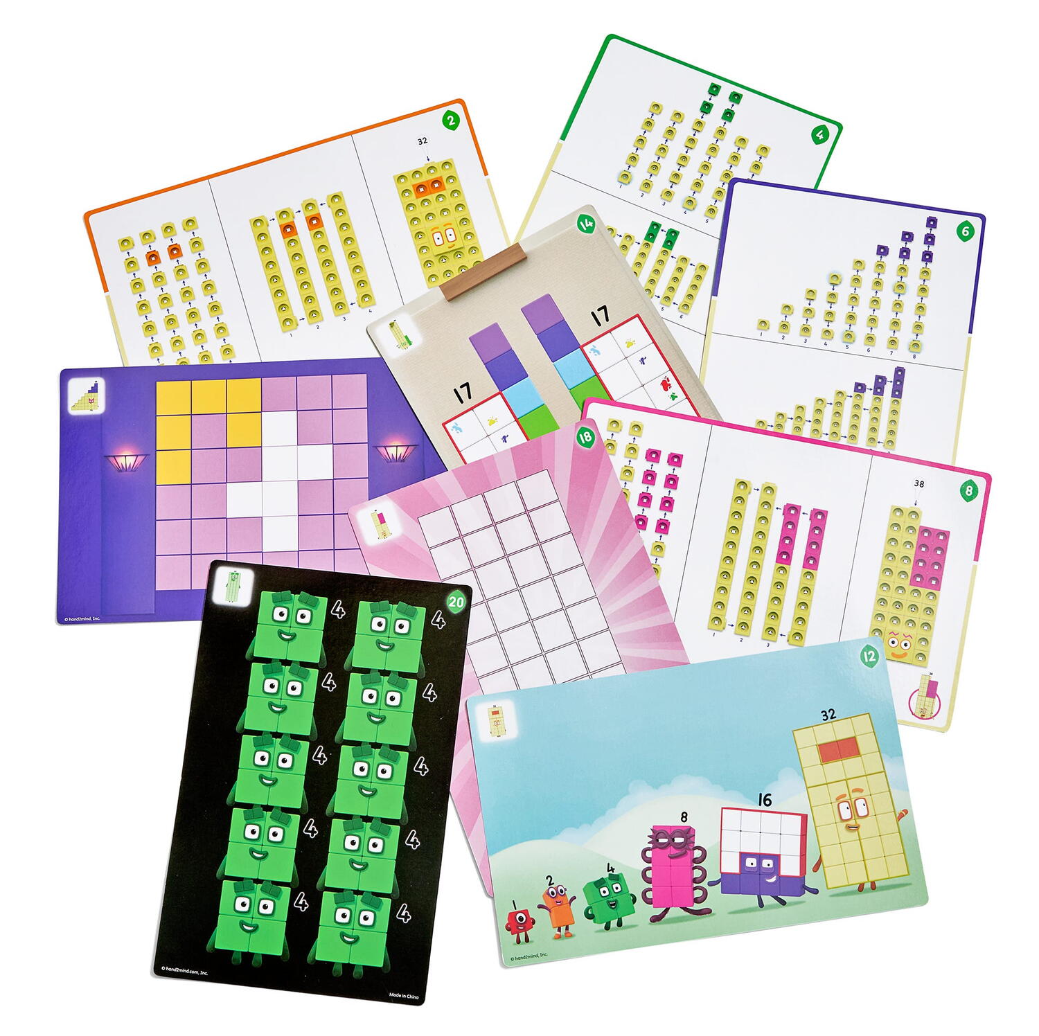 MATHLINK®CUBES NUMBERBLOCKS® IN ENGLEZA SET DE ACTIVITATI DE LA 31-40 - HAND2MIND (HM97850-UK)