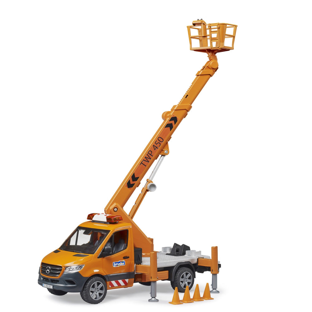 MERCEDES BENZ SPRINTER WITH SIREN AND PLATFORM - BRUDER (BR02679)