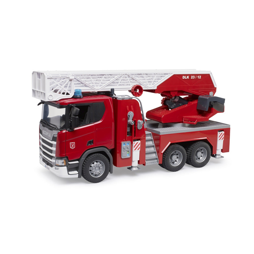 FIRE TRUCK SCANIA SUPER 560R WITH LADDER WATER PUMP AND SIREN - BRUDER (BR03591)