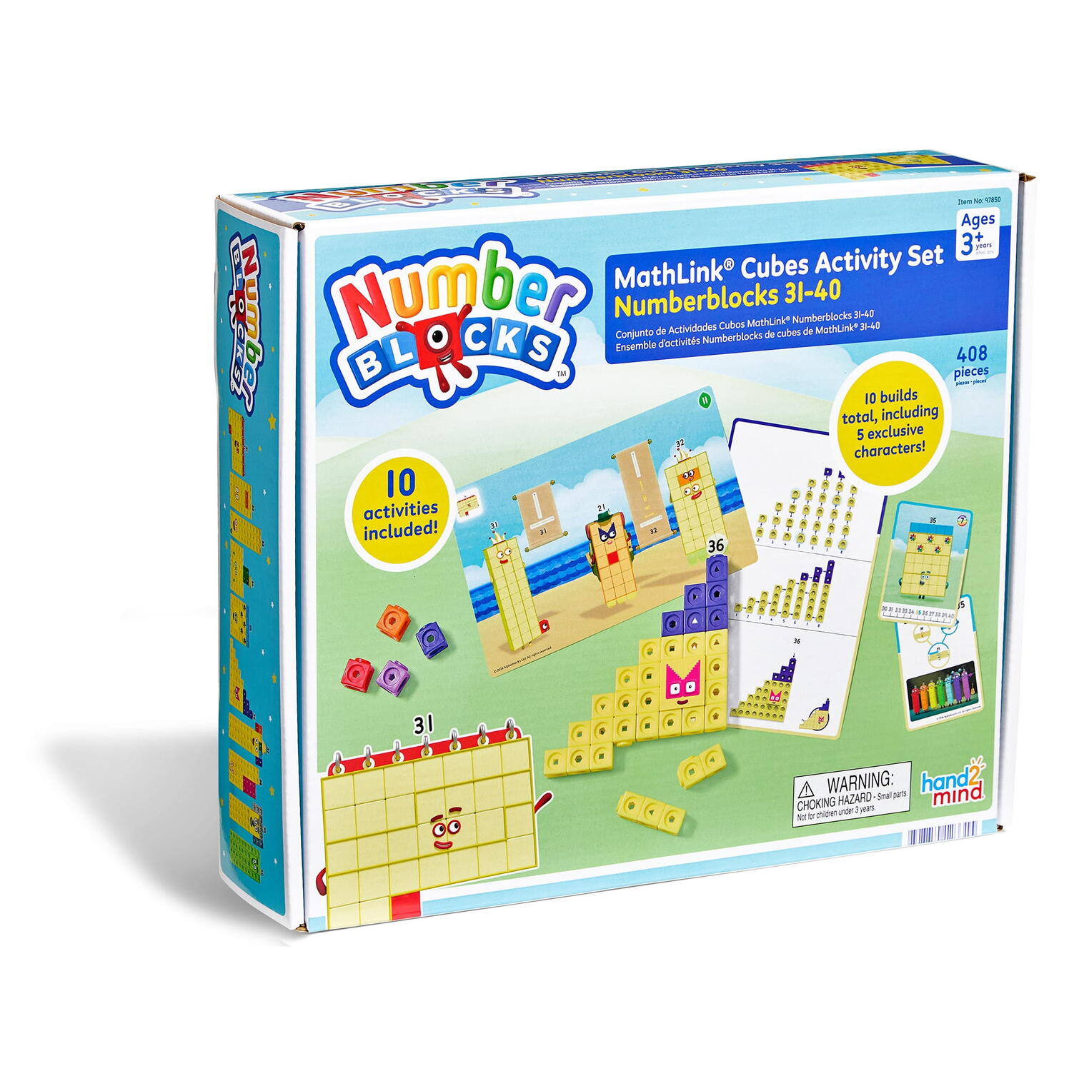 MATHLINK®CUBES NUMBERBLOCKS® IN ENGLEZA SET DE ACTIVITATI DE LA 31-40 - HAND2MIND (HM97850-UK)
