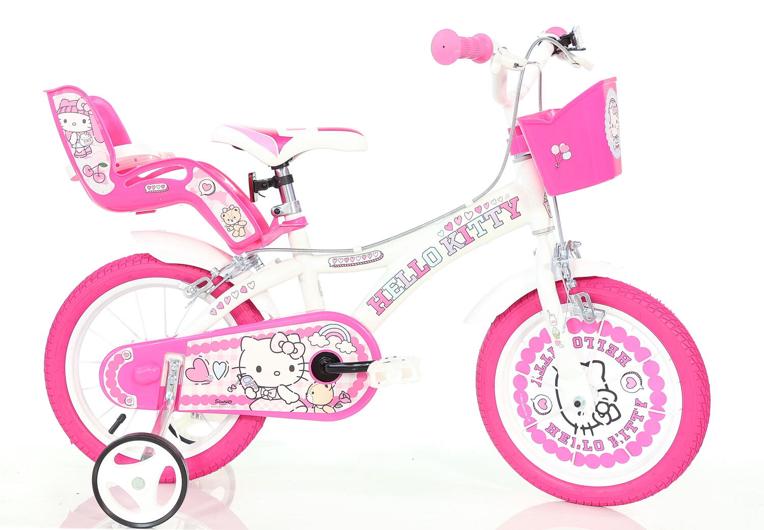 BICICLETA COPII 16" - HELLO KITTY LA PLIMBARE - DINO BIKES (616G-HK)