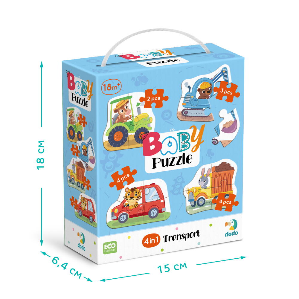 PUZZLE 4 IN 1 - VEHICULE (2,3,4 PIESE) - DODO (DO300685)