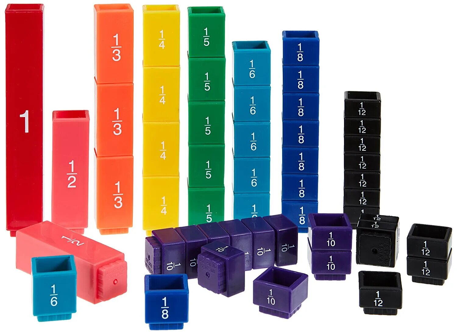 FRACTION TOWER® - CUBURI CU FRACTII - LEARNING RESOURCES (LER2510)