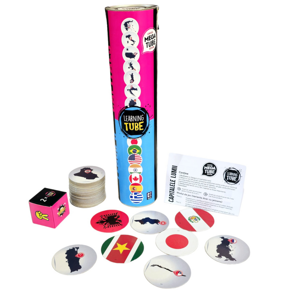 JOC LEARNING TUBE® - STEAGURILE & CAPITALELE LUMII - K-TOYZ (LT-027)