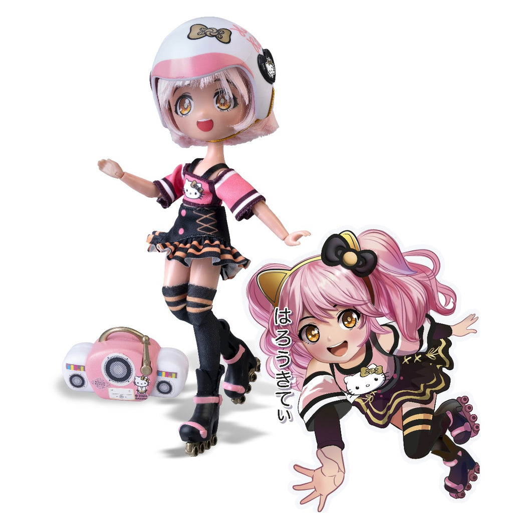 HELLO KITTY - PAPUSA MANGA GOLDEN DIVA ROLLER CU ACCESORII - FAMOSA (HKTF1000)