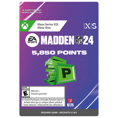MADDEN NFL 24 - 5850 ULTIMATE TEAM POINTS (XBOX ONE / XBOX SERIES X|S) - XBOX LIVE -  - WORLDWIDE