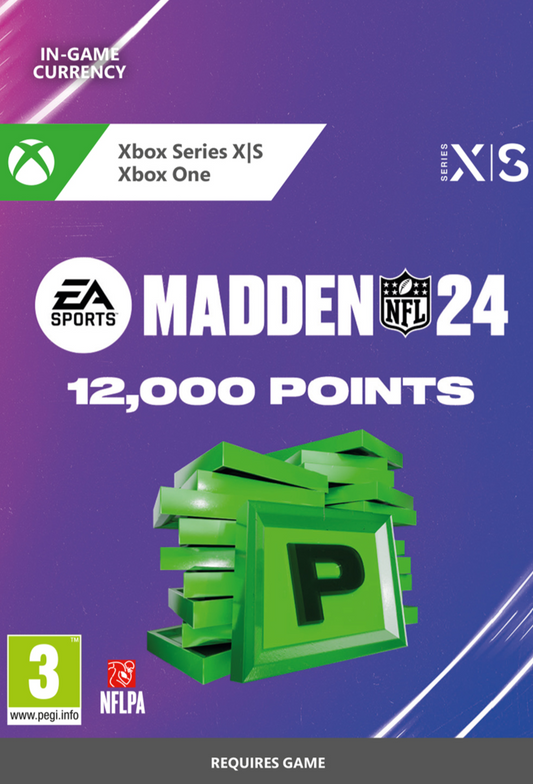 MADDEN NFL 24 - 12000 ULTIMATE TEAM POINTS (XBOX ONE / XBOX SERIES X|S) - XBOX LIVE -  - WORLDWIDE