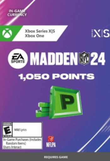 MADDEN NFL 24 - 1050 ULTIMATE TEAM POINTS (XBOX ONE / XBOX SERIES X|S) - XBOX LIVE -  - WORLDWIDE - Libelula Vesela - Jocuri Video