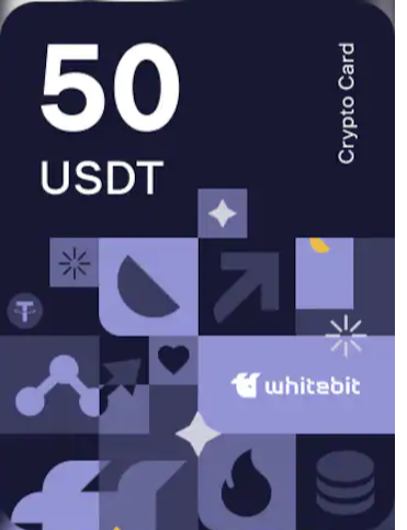 WHITEBIT 50 USDT GIFT CARD - OFFICIAL WEBSITE -  - ROW - Libelula Vesela - Gift Cards