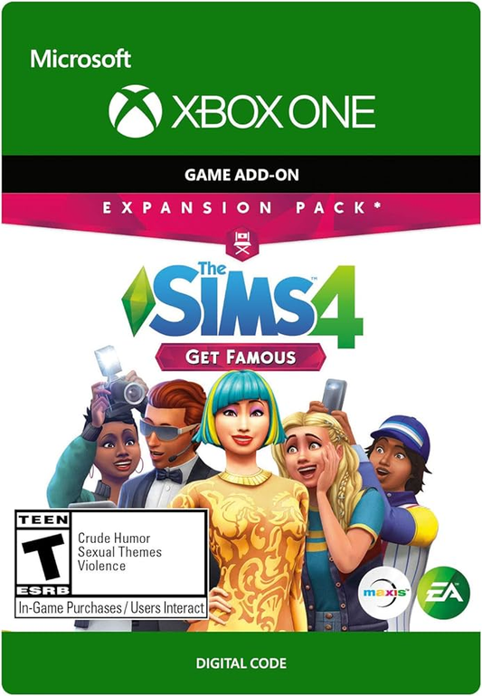 THE SIMS 4 - GET FAMOUS - EXPANSION PACK - XBOX ONE - XBOX LIVE - EU - MULTILANGUAGE