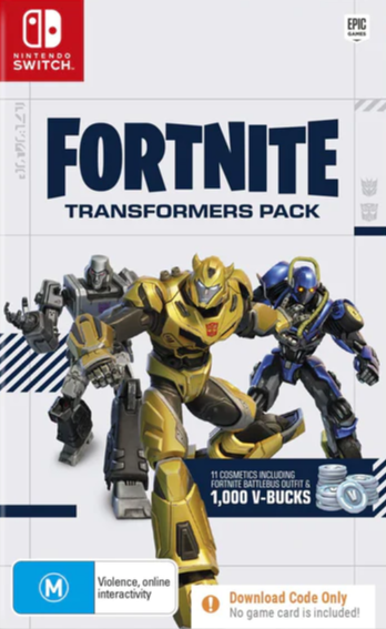 FORTNITE - TRANSFORMERS PACK + 1000 V-BUCKS - NINTENDO SWITCH - SWITCH - MULTILANGUAGE - EU - Libelula Vesela - Jocuri video
