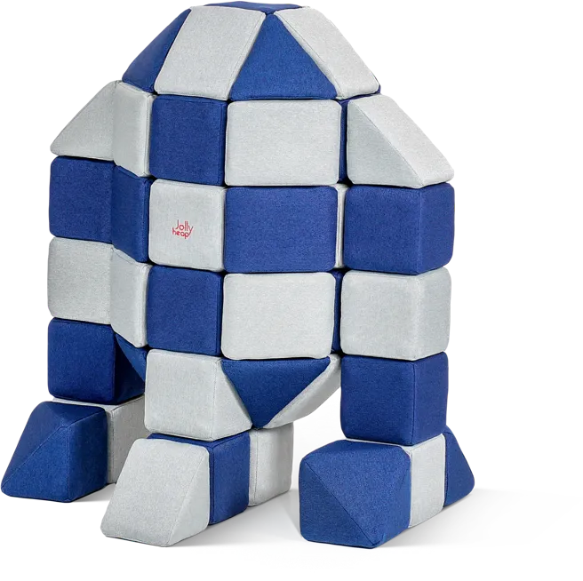 CREATIVE SET - 100 SOFT MAGNETIC BLOCKS - 5-99 YEARS - JOLLYHEAP