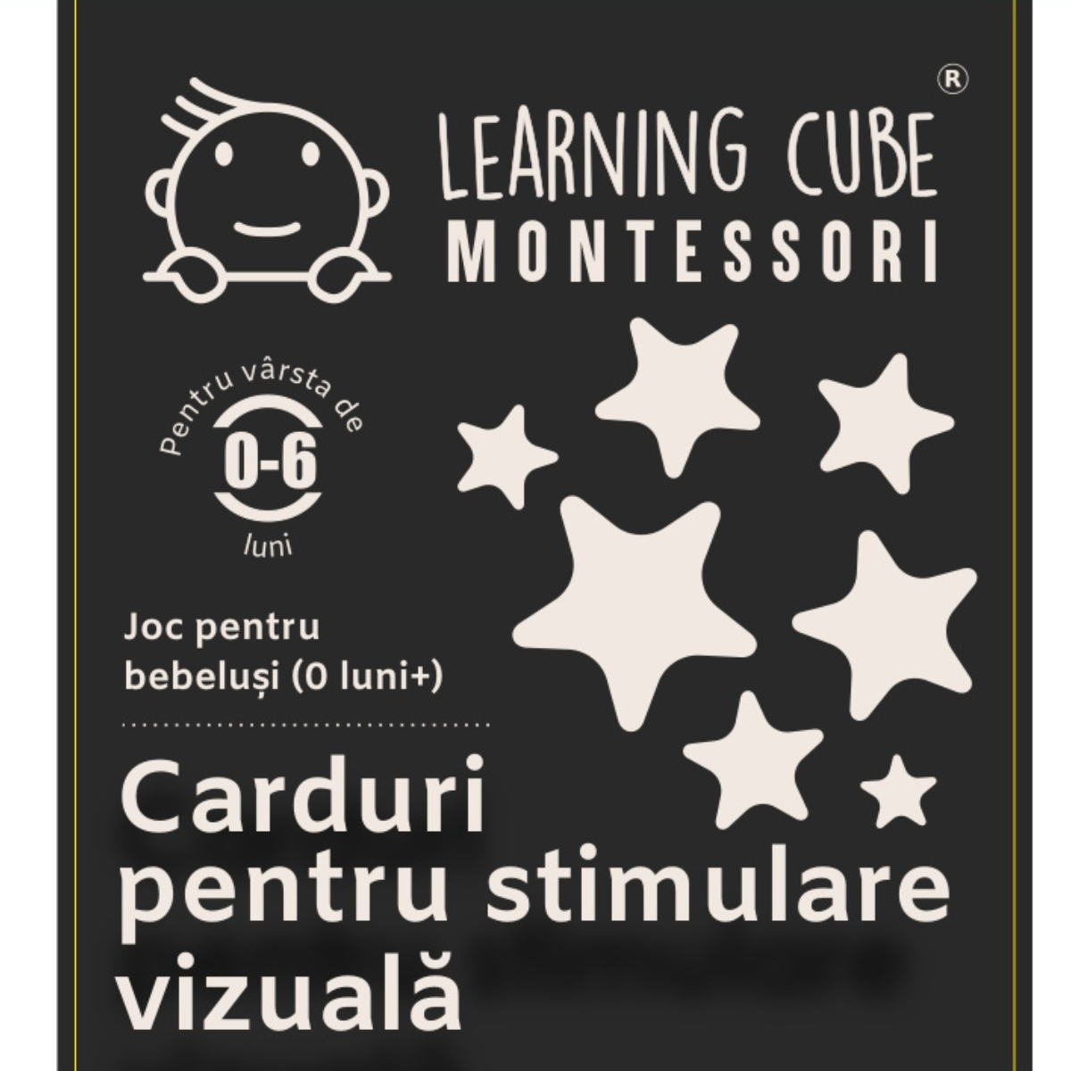 CARDURI PENTRU STIMULARE VIZUALA ALB - NEGRU (0 - 6 LUNI) - K-TOYZ (LC-047)