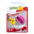 POKEMON - SET 2 FIGURINE CLIP N GO, PIKACHU (FEMALE) WITH LOVE BALL W19 - JAZWARES (PKW3638)