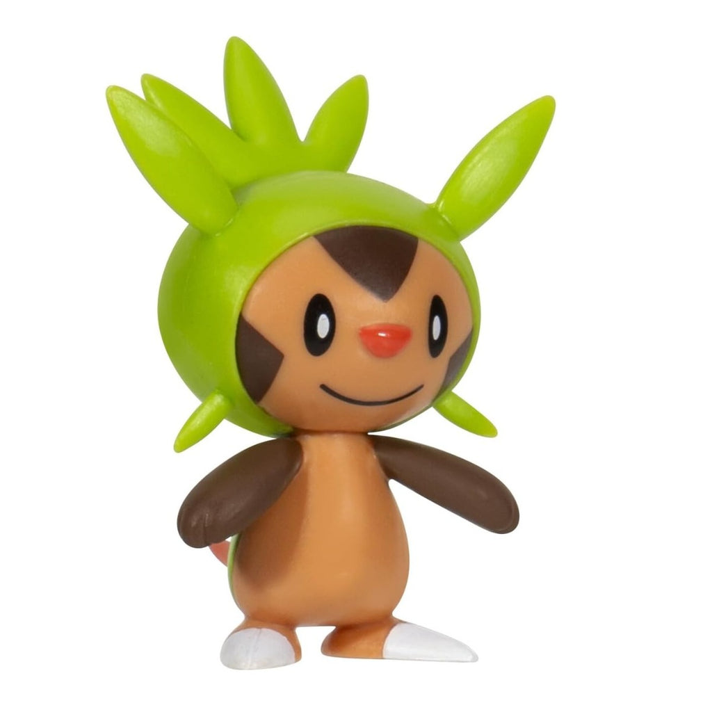 POKEMON - SET 2 FIGURINE CLIP N GO, CHESPIN WITH FRIEND BALL W19 - JAZWARES (PKW3641)