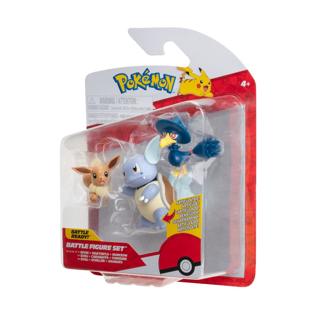 POKEMON - SET OF 3 ACTION FIGURES, W21 - 4 MODELS (PKW3894)