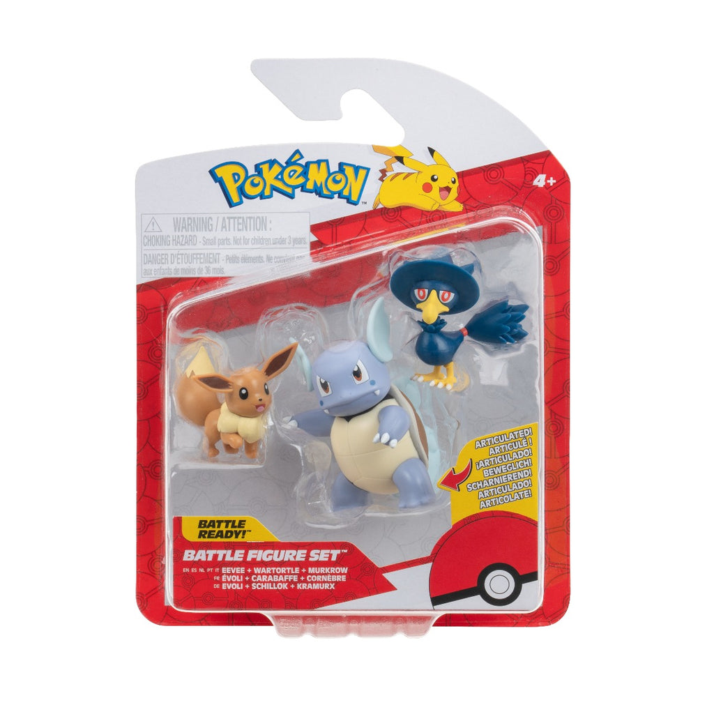 POKEMON - SET OF 3 ACTION FIGURES, W21 - 4 MODELS (PKW3894)
