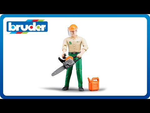FIGURINA MUNCITOR FORESTIER CU ACCESORII - BRUDER (BR60030)