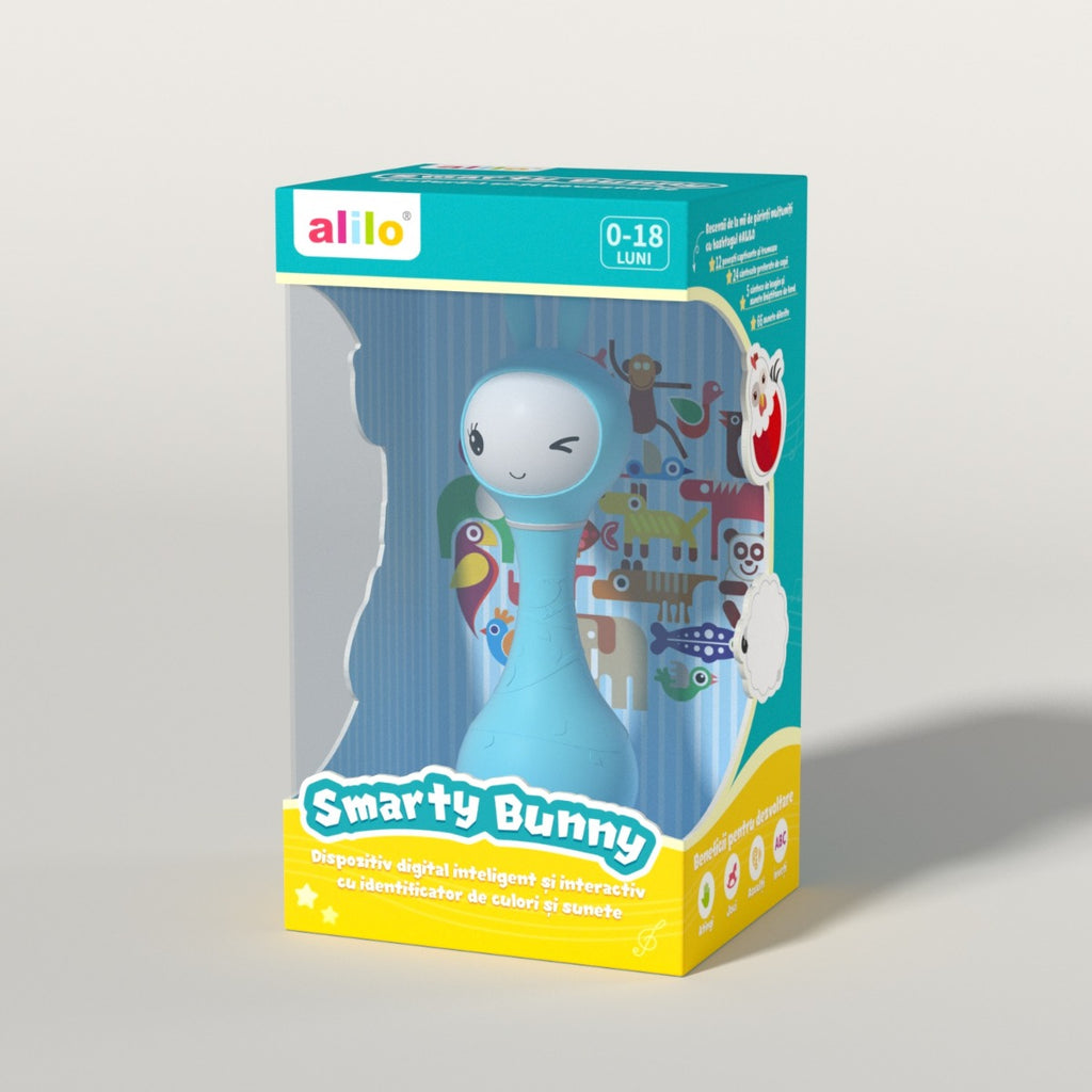 ALILO SMARTY BUNNY - INTERACTIVE BUNNY FOR BABIES, BLUE, RO/EN (R1/Blue)