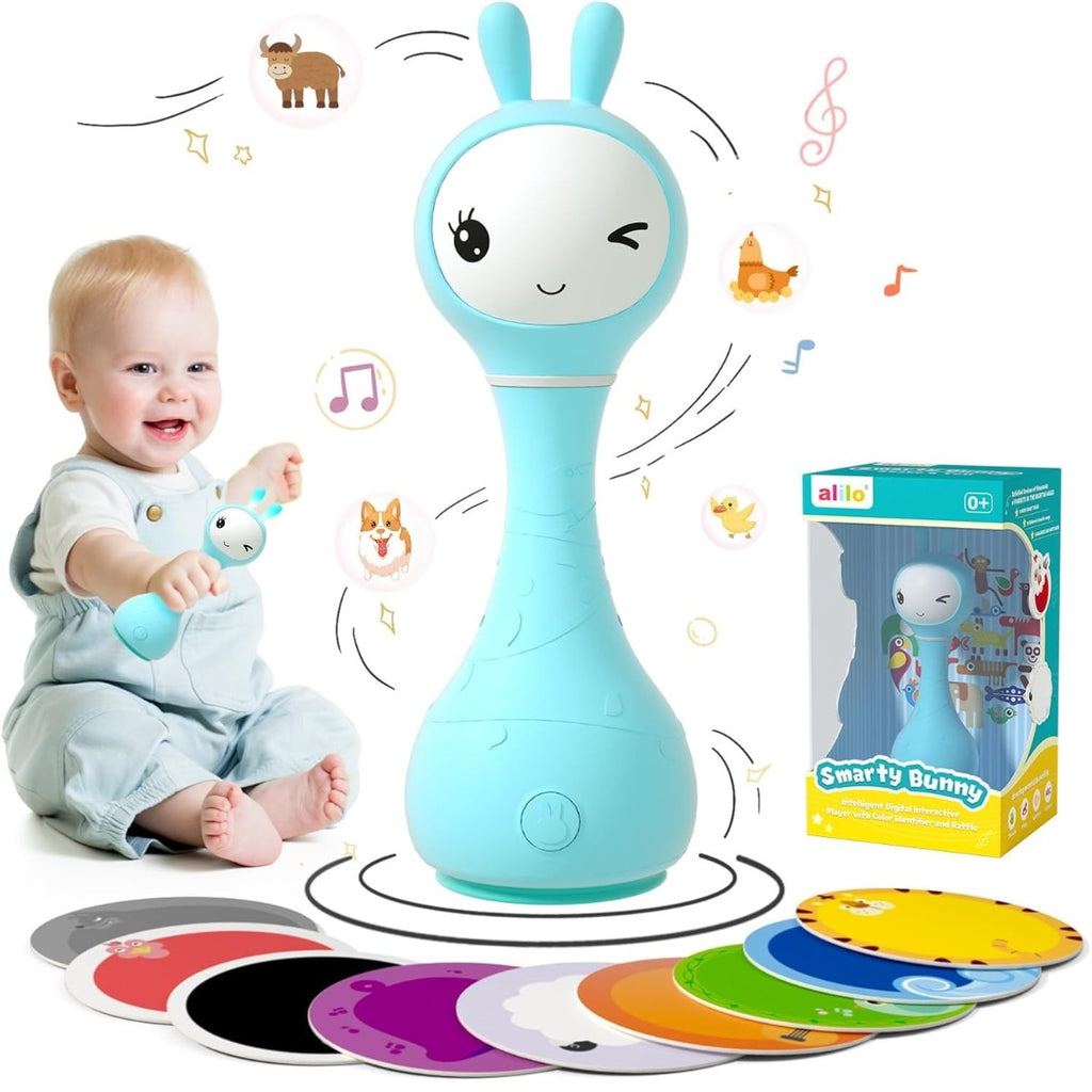 ALILO SMARTY BUNNY - INTERACTIVE BUNNY FOR BABIES, BLUE, RO/EN (R1/Blue)