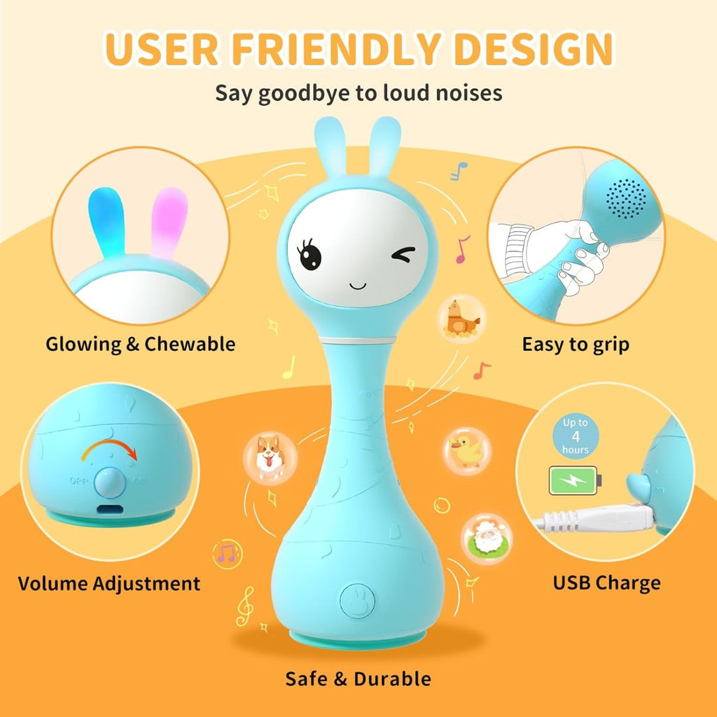 ALILO SMARTY BUNNY - INTERACTIVE BUNNY FOR BABIES, BLUE, RO/EN (R1/Blue)