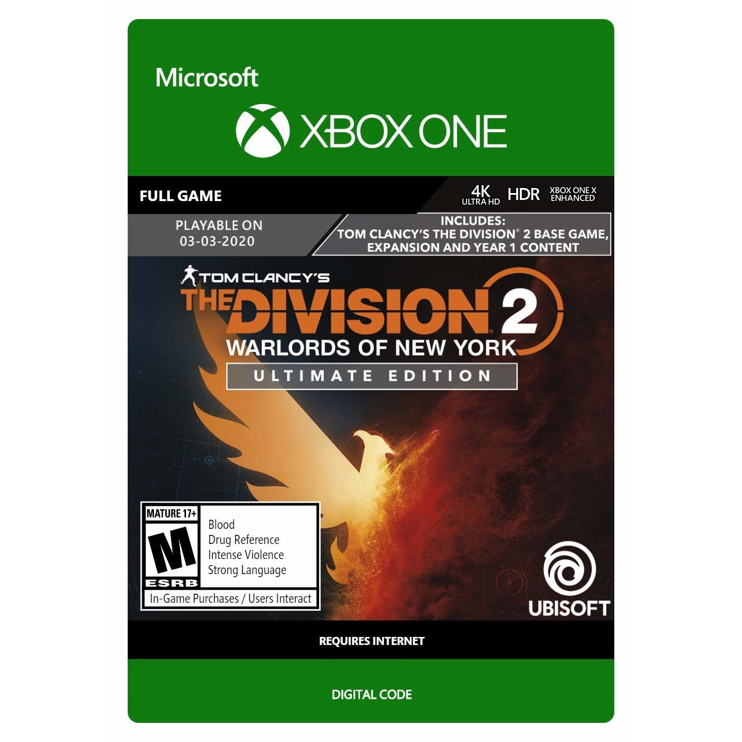 TOM CLANCY'S THE DIVISION 2 WARLORDS OF NEW YORK (ULTIMATE EDITION) - XBOX ONE - XBOX LIVE - WORLDWIDE - MULTILANGUAGE - Libelula Vesela - Jocuri video