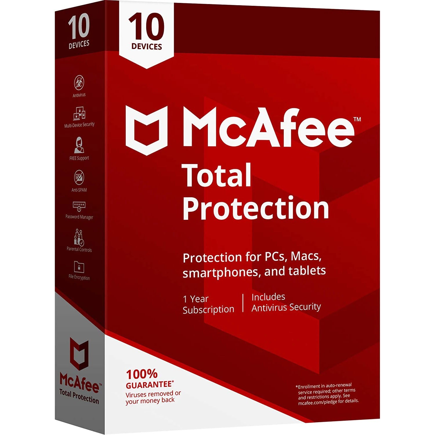MCAFEE TOTAL PROTECTION 2020 (1 YEAR / 10 DEVICES) - PC - OFFICIAL WEBSITE - MULTILANGUAGE - WORLDWIDE