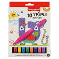 SET OF 10 TRIANGULAR PEN PENS - BRUYNZEEL (VDM2002519)