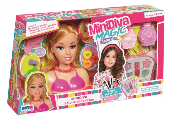 MINIDIVA COSMETICS SET WITH COSMETICS BUST AND ACCESSORIES - RS TOYS (RS11700)