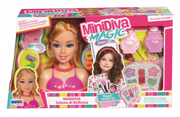 MINIDIVA COSMETICS SET WITH COSMETICS BUST AND ACCESSORIES - RS TOYS (RS11700)