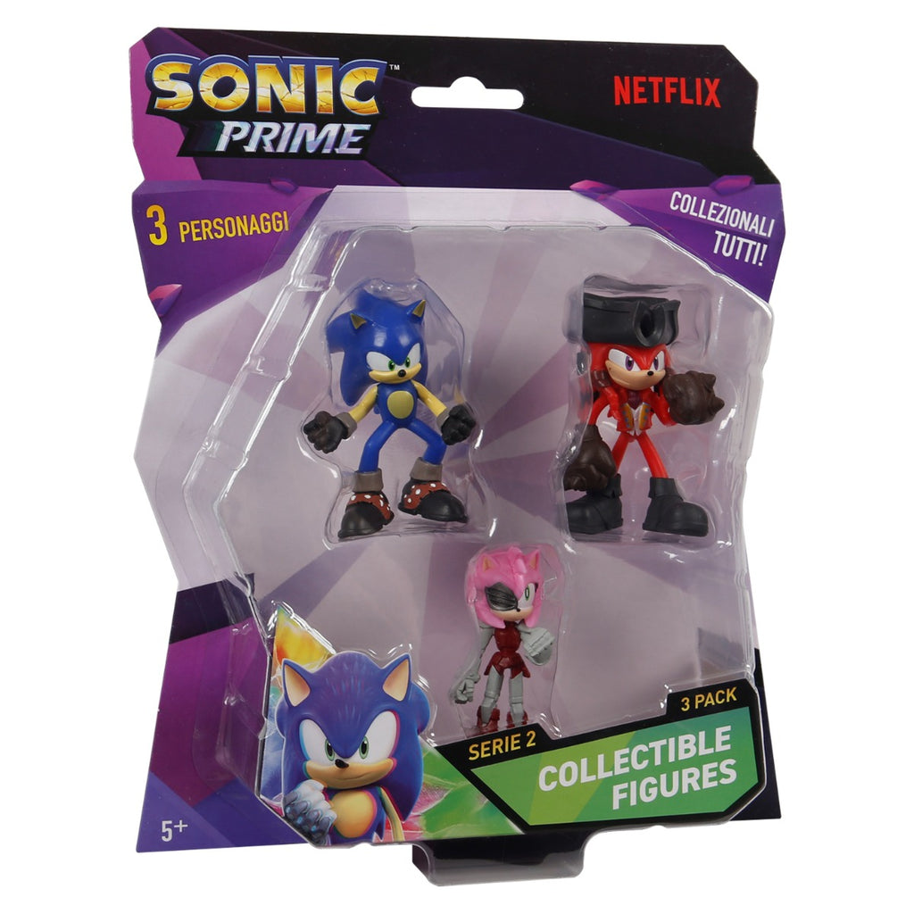 SONIC PRIME - SET OF 3 FIGURES, BLISTER, VARIOUS MODELS, S2 (SON2220)