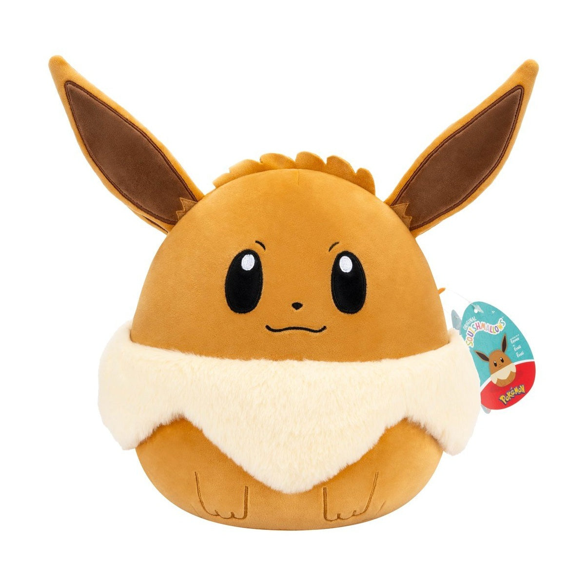 POKEMON SQUISHMALLOWS - JUCARIE DE PLUS 25 CM, EEVEE - JAZWARES (SQPK00059)