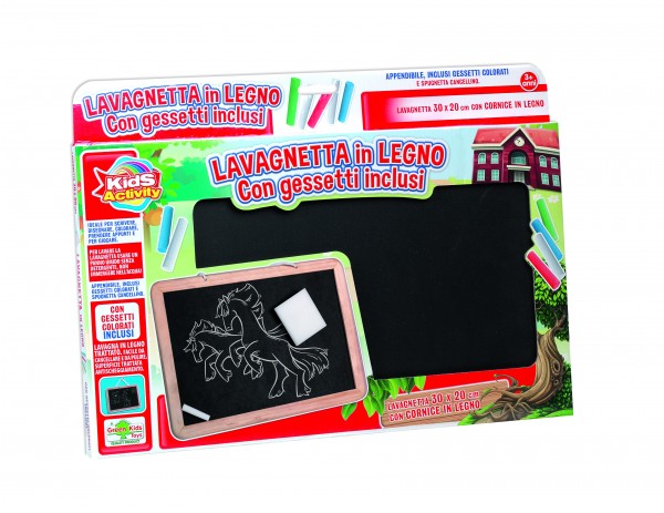 TABLITA LEMN CU CRETA SI BURETE - RS TOYS (RS8299)