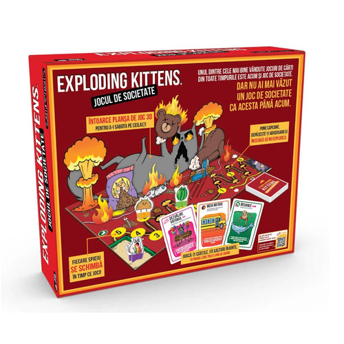 EXPLODING KITTENS - JOCUL DE SOCIETATE, LIMBA ROMANA - ASMODEE (EKIBG01RO)