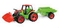 TRACTOR WITH TRAILER GIANT GREEN PLASTIC 108 CM - LENA (LE02136)