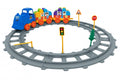 PLASTIC BABY TRAIN 43 PIECES WITH 2 MULTICOLOR CUBIC CARRIAGES - RS TOYS (GL41184)