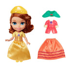SOFIA INTAI - PAPUSA SOFIA CU COLECTIE DE HAINE, 15 CM - DISNEY (1332) - Libelula Vesela - Jucarii
