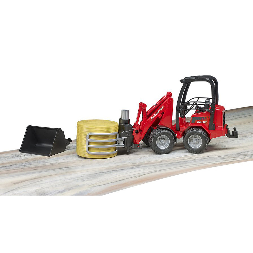 INCARCATOR COMPACT SCHAFFER 2630 CU GRAIFER SI UN BALOT ROTUND - BRUDER (BR02192) - Libelula Vesela - Jucarii