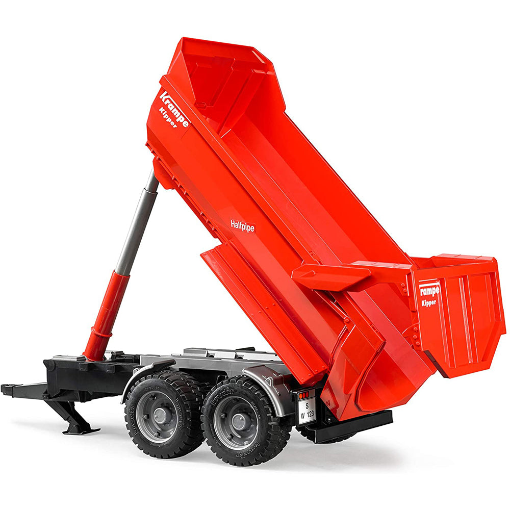 REMORCA BASCULABILA KRAMPE TANDEM-HALFPIPE - BRUDER (02225) - Libelula Vesela - Jucarii