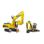 MINI EXCAVATOR CAT CU MUNCITOR - BRUDER (02466) - Libelula Vesela - Jucarii