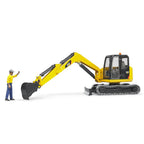 MINI EXCAVATOR CAT CU MUNCITOR - BRUDER (02466) - Libelula Vesela - Jucarii