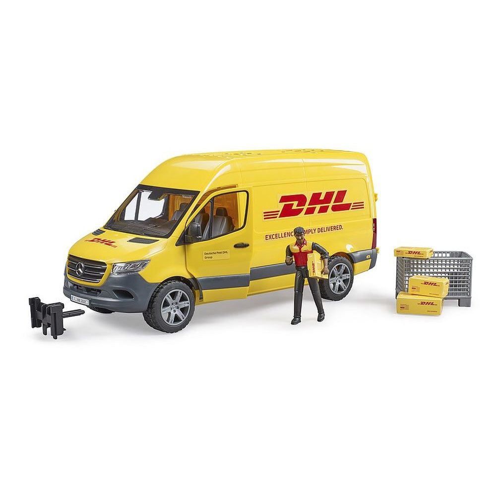 BRUDER - SPRINTER DHL MERCEDES BENZ CU SOFER - BRUDER (BR02671) - Libelula Vesela - Jucarii