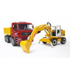CAMION MAN TGA SI EXCAVATOR LIEBHERR - BRUDER (02751) - Libelula Vesela - Jucarii
